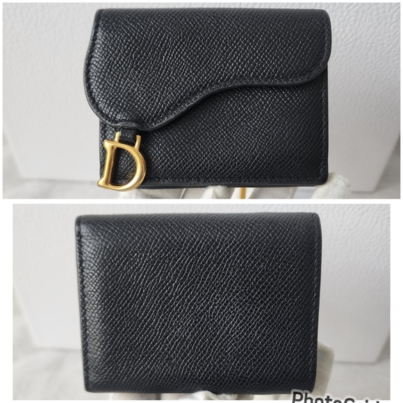 Auth Dior Saddle Black Trifold Wallet - Picture 8 of 12
